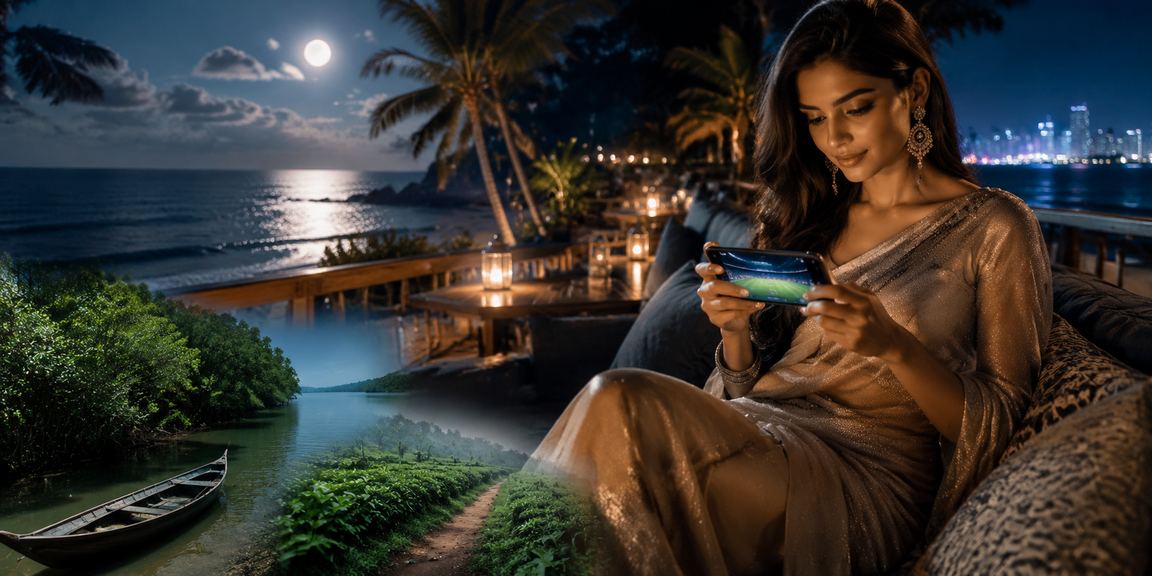 সুন্দরবনের মোবাইল ক্যাসিনো খেলার দৃশ্য